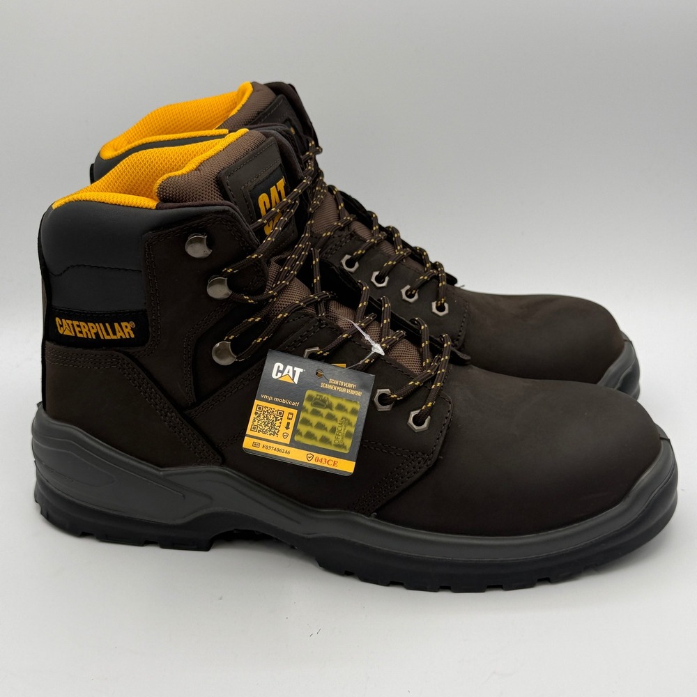 Caterpillar Striver Shoes Men Size 13 Brown Wide Work P51088